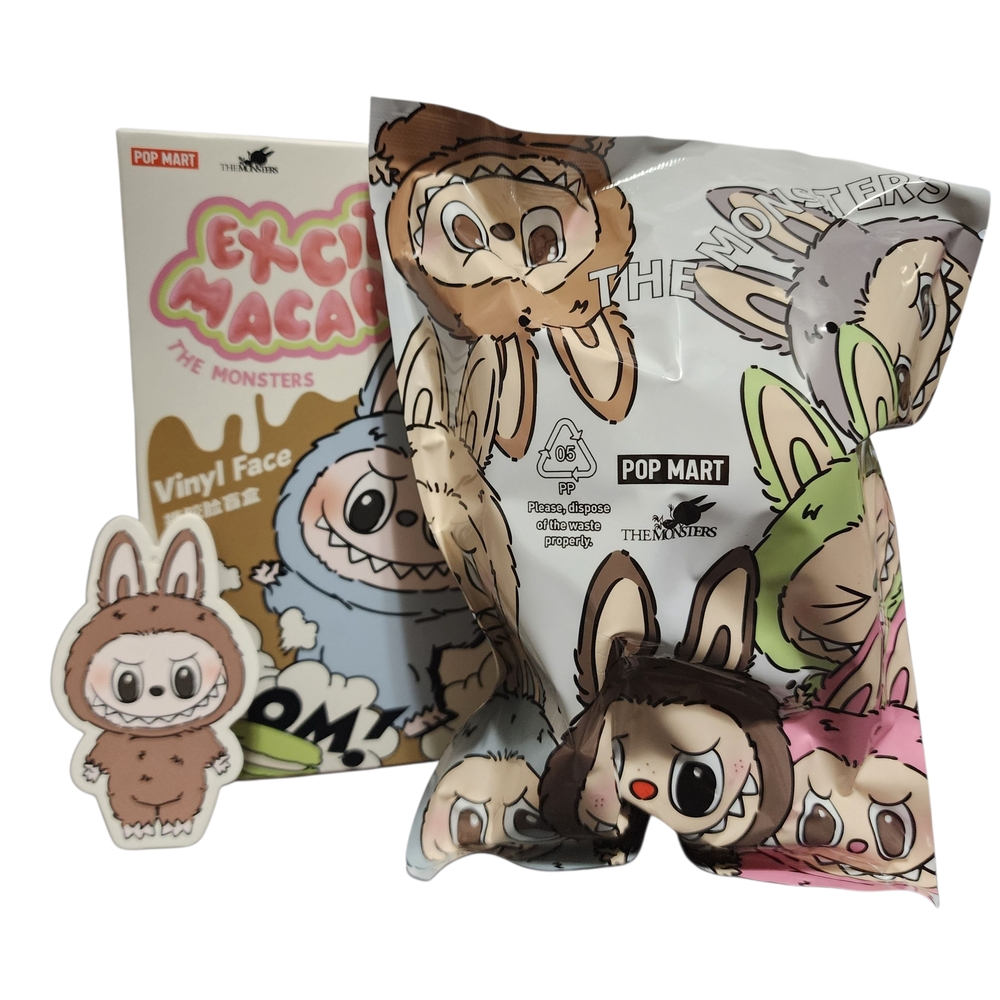 Authentic Pop Mart Labubu Exciting Macaron Toffee Brown Vinyl Plush Confirmed